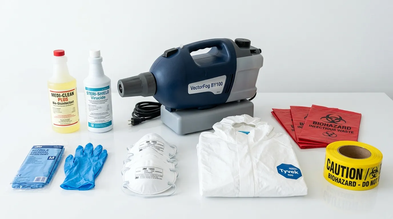 Professional biohazard remediation crew working in Weare